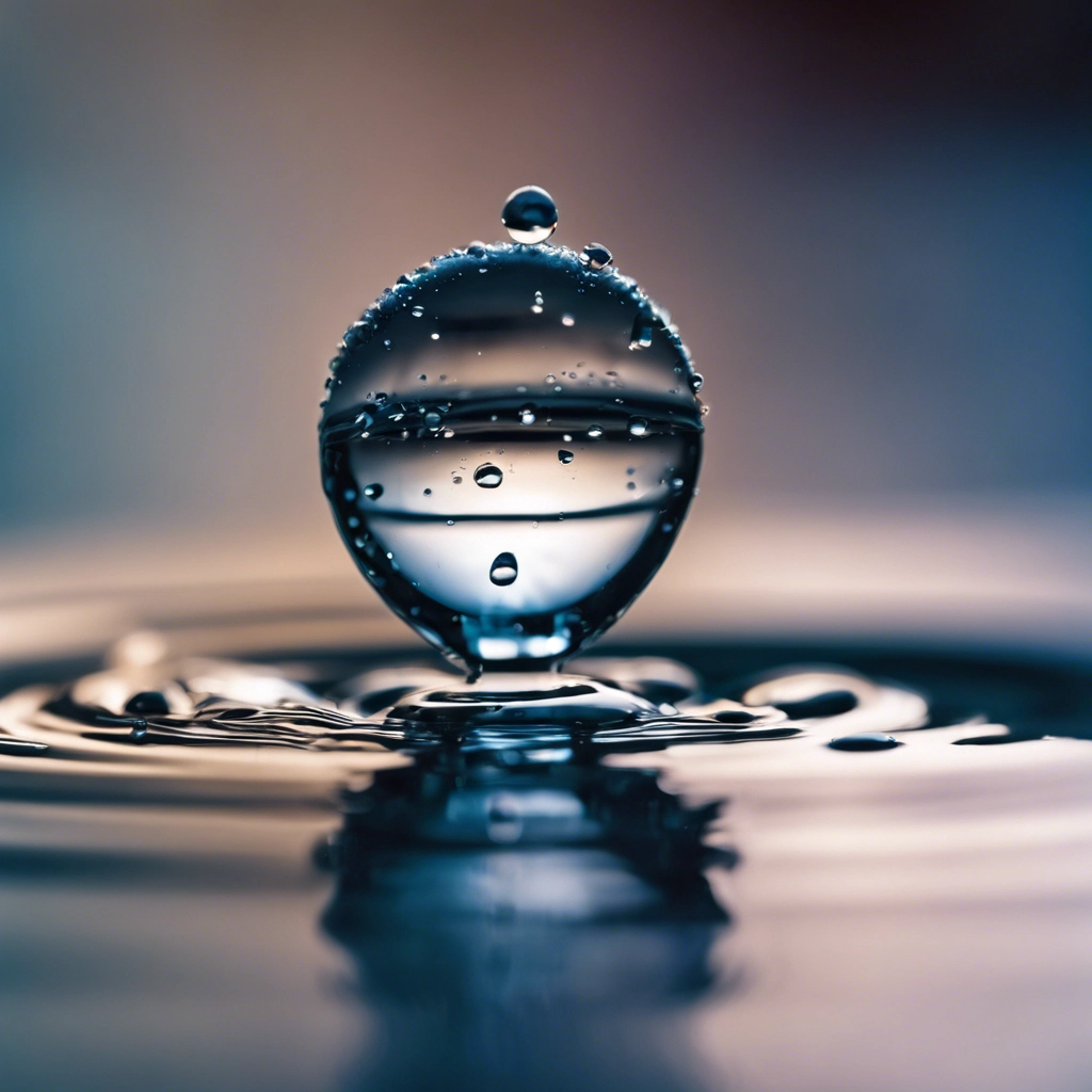 Wassertropfen, in dem sich Wasser spiegelt (Blogbeitrag "Welcher Beruf passt zu mir?"